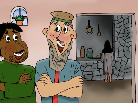 Some devious men had bought the girl as a slave to work for them. She had to cook, clean and do what they wanted. – Slide 5
