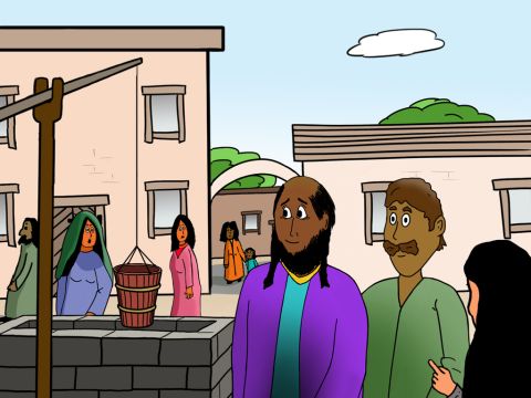 One day, the girl met Paul and Silas. She immediately shouted: ‘These men are servants of the Most High God who proclaim the way of salvation for all!’ Paul and Silas were telling people about Jesus. – Slide 9