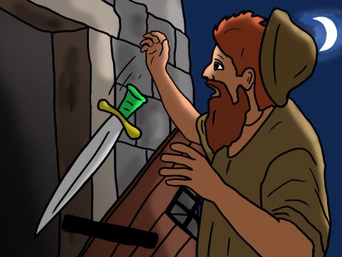 The jailer woke up and thought that all the prisoners had escaped. He knew if the prisoners got away he would be sentenced to death. So, he thought it better to kill himself with his sword. Paul saw what he was planning and shouted from inside the prison: ‘Stop! Don't hurt yourself! We're all still here!’ – Slide 25
