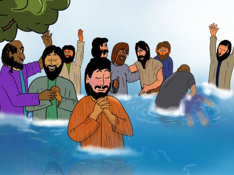 In Ephesus, Paul met 12 men who all wanted to be baptised and belong to Jesus. – Slide 8