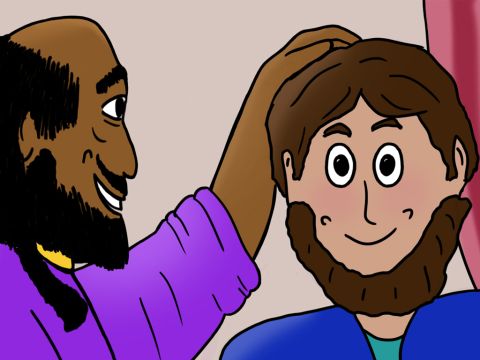 When Paul then prayed for them, they received the Holy Spirit as a gift to become God’s servants. – Slide 9