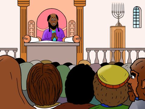 Paul rented a large room in Ephesus, called Tyranno’s teaching hall. There he shared the good news of Jesus with people. Some became Christians and a congregation was formed which sent out many missionaries to preach in other places. – Slide 10