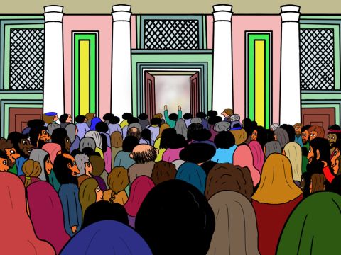 More and more people came to hear Paul teach the Word of God. The congregation grew larger, and many were baptised in the Name of Jesus. – Slide 12