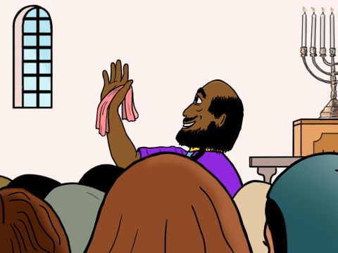 It is also written in the Bible that God did many unusual and glorious and powerful things. For example, they took prayer cloths that Paul had touched and sent them to the sick who could not come to the teaching hall. – Slide 15