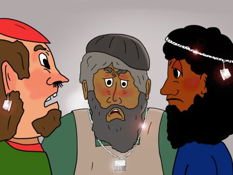 The other silversmiths were all losing sales too and were all very angry! ‘It is that preacher Paul who is losing us money.  He is telling people to ignore the world famous goddess Diana whose great temple is here in Ephesus!’ – Slide 22