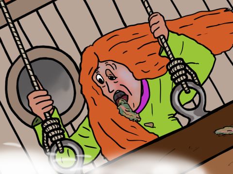 People got seasick and vomited and thought they were going to die. – Slide 13