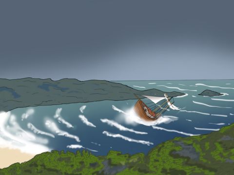 The bow of the ship stuck fast … – Slide 18
