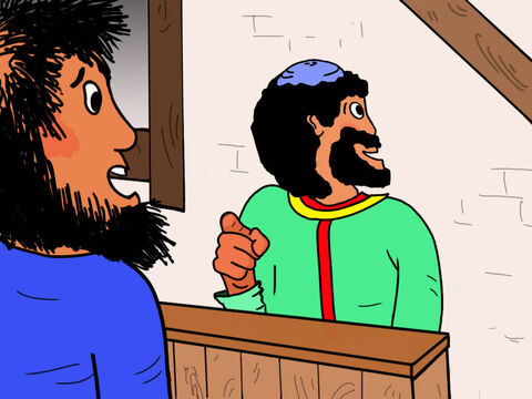‘Get me a soldier,’ Zacchaeus ordered. ‘There is a man here who refuses to pay his taxes!’ – Slide 8