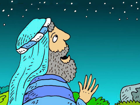 A long time ago, God made a special promise to Abram. ‘Look at all the stars. There are too many to count. – Slide 1
