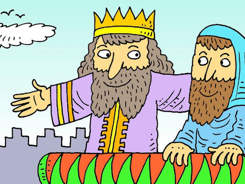 The King saw that Daniel worked hard and always did what was good and right. The King made Daniel the boss. But the King’s other helpers wanted to be boss instead. – Slide 3