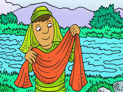 Elisha picked up the cloak. He prayed that God would be with him. Elisha went to tell people about God. – Slide 6