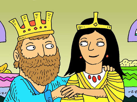 The king ordered that Haman be killed. Now the Jews were safe and Queen Esther was safe too. – Slide 8