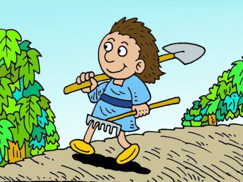 ‘The first son, who had refused to work, was sorry for his attitude and went and helped in his father’s vineyard. “Which son did their father’s will?”’ – Slide 8
