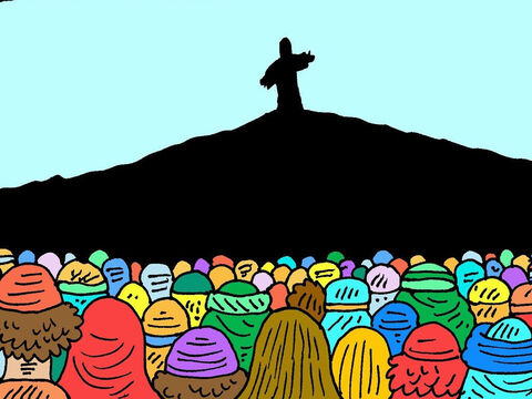 Not long after, Jesus was seen by a big crowd of more than five hundred of His friends and followers at once! They all saw Him alive and believed! – Slide 7