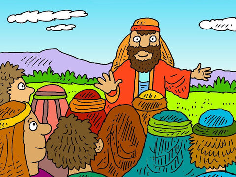 God told Moses that it was time for the children of Israel to go to the good land He had promised their ancestors. ‘Choose twelve men to spy out the land,’ God said. – Slide 2