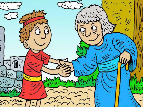 Timothy loved to visit his grandmother, Lois. His grandmother was kind and good. She loved God and prayed that Timothy would to grow up to love God too. – Slide 1