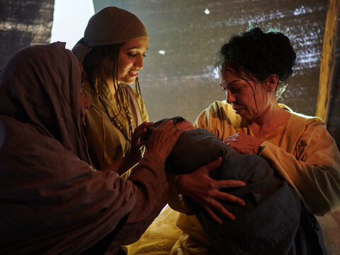 Sarah became pregnant and bore a son to Abraham in his old age, at the very time God had promised him. – Slide 2