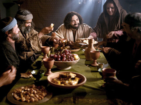 Other religious leaders would never share a meal with people like this. But Jesus and His disciples ate and talked with them. – Slide 10