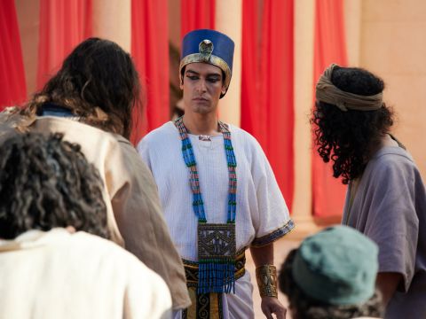 When Joseph came home, they bowed down and presented him with the gifts they had brought. <br/>Joseph asked, ‘Is your aging father still alive?’  <br/>‘Our father is well,’ they replied. ‘He is still alive.’ They bowed down in humility. – Slide 13