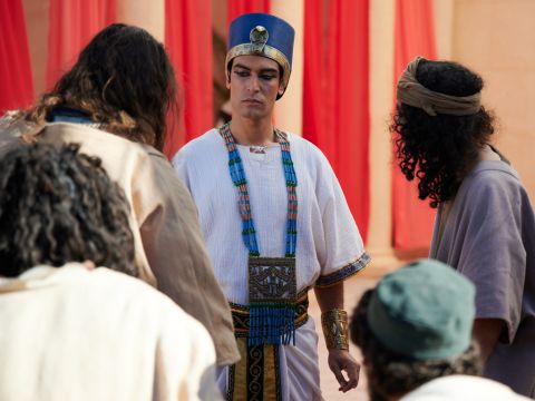 Then Joseph could no longer control himself and asked all his attendants to leave. <br/>Joseph said to his brothers, ‘I am Joseph! Is my father still living?’  <br/>His brothers were speechless and terrified. – Slide 8