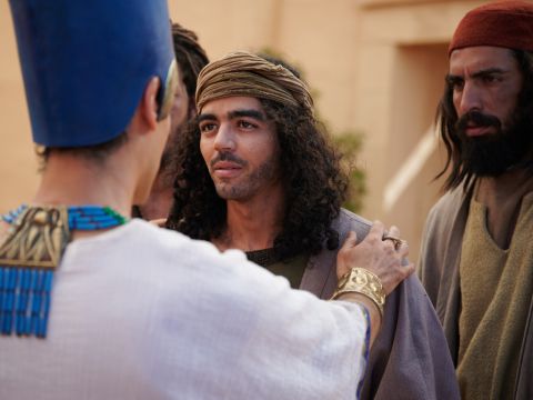 Then Joseph said to his brothers, ‘Come close to me.’ When they had done so, he said, ‘I am your brother Joseph, the one you sold into Egypt!  And now, do not be distressed and do not be angry with yourselves for selling me here, because it was to save lives that God sent me ahead of you.’ – Slide 9