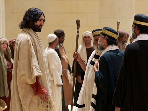 The Pharisees  began asking Jesus, ‘Who is your father?’ – Slide 7