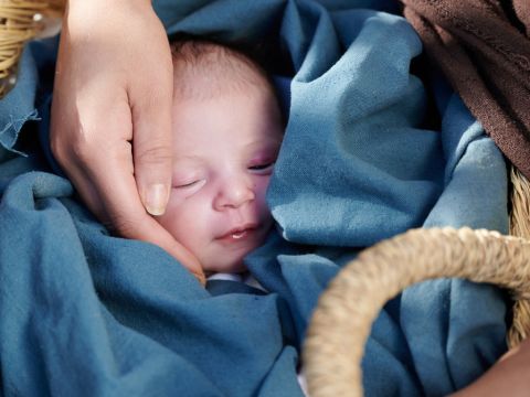 When she saw that he was a healthy child, she hid him for three months. – Slide 6
