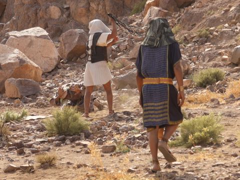 He saw an Egyptian beating a Hebrew, one of his own people. – Slide 3