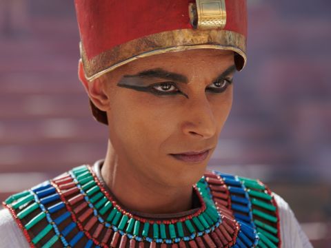 Joseph replied to Pharaoh, ‘It is not within my power to interpret dreams but God can do this.’ <br/>The king told Joseph about his two dreams. – Slide 8