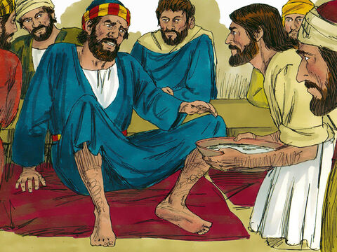Peter said to Him, ‘Master, you shouldn’t be washing our feet like this!’Jesus replied, ‘You don’t understand now why I am doing it, some day you will.’‘No,’ Peter protested, ‘You shall never wash my feet!’ – Slide 6
