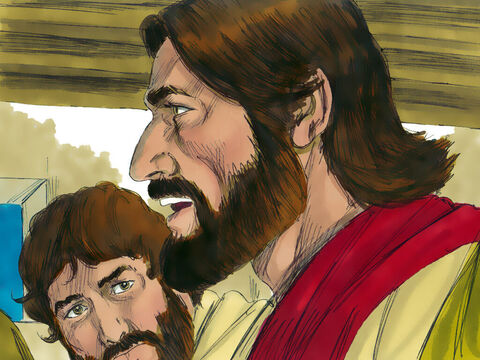 While they were eating, Jesus announced, ‘One of you will betray me.’ – Slide 9