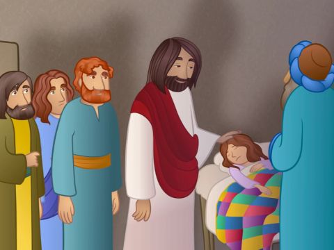 But Jesus said, ‘The child isn’t dead. She is just asleep.’ – Slide 12
