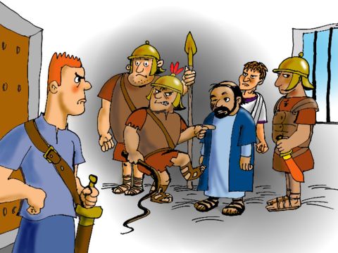 After being severely beaten, Paul and Silas were thrown into jail. The jailer was ordered to guard them carefully. – Slide 2