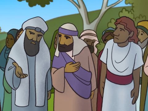‘This man Zacchaeus is a sinner! And Jesus is going home to eat with him.’ – Slide 12