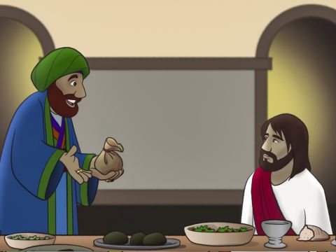 Later that day Zacchaeus stood up and said to the Lord … – Slide 13