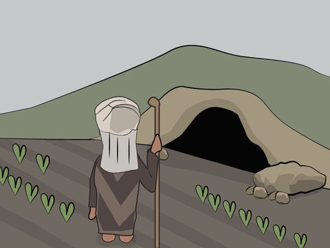 Genesis 23: <br/>Sarah dies and is buried in a cave on land Abraham has purchased from the Hittites. – Slide 14