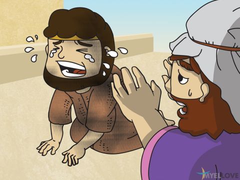 When Mordecai learned of the new law, he tore his clothes, put on sackcloth and ashes, and went out into the city, wailing loudly and bitterly. Among the Jews there was much fasting, weeping and wailing. <br/>When Queen Esther heard of the new law she knew she was the only one in a position to help her people, the Jews.  <br/>Esther got a message to Mordecai, ‘Tell all the Jews to pray for me. Do not eat or drink for three days and  nights. I and my attendants will fast and pray too. Even though I am Queen, I cannot go to the King unless I am summoned but I will go before the throne even if it risks my life. – Slide 3