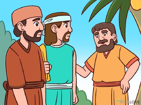 Joshua sent two spies to cross the river Jordan and find out all they could about the city of Jericho and the land around it. – Slide 1