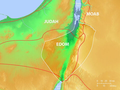 Location of Edom, Judah and Moab with major trade routes. – Slide 4