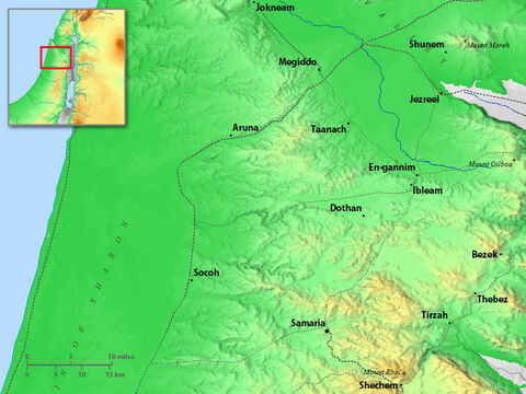 Region south of the Jezreel valley. – Slide 23