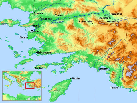 Coastal region of South-west Asia extending from Ephesus and Miletus to Patara. – Slide 18