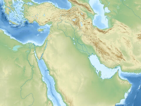 Topographical map of the Middle East. – Slide 1