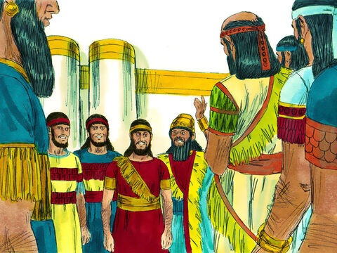 The King continued, ‘I command that if anyone speaks disrespectfully of the God of Shadrach, Meshach, and Abednego, he is to be torn limb from limb, and his house is to be made a pile of ruins. There is no other god who can rescue like this.’Then the King promoted Shadrach, Meshach, and Abednego. – Slide 12