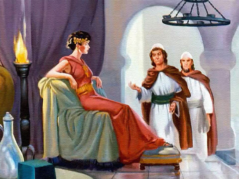 When the servants reported that the king was sad and wouldn’t eat his food, Queen Jezebel prepared to take care of the matter right away. – Slide 17