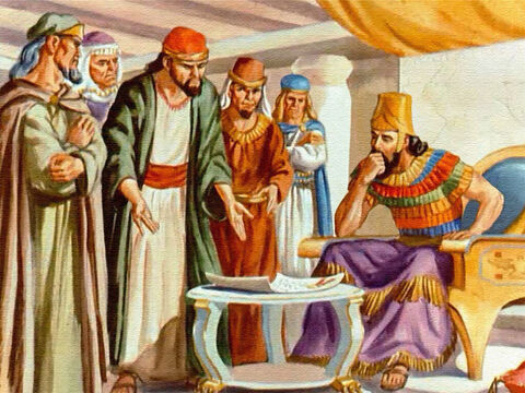 When the princes went to the king and demanded that Daniel be thrown to the lions, King Darius realised the cruel purpose of their law. This was no law to honour the king. It was an evil plot to get rid of Daniel. – Slide 22