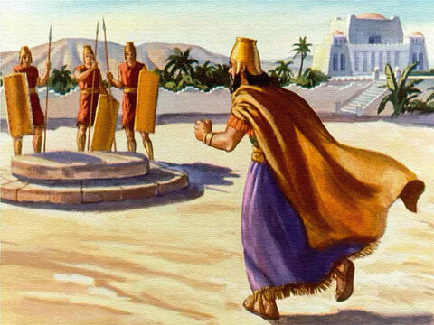 … and he ran to the place where the lions were kept and ordered the stone be taken away. – Slide 35