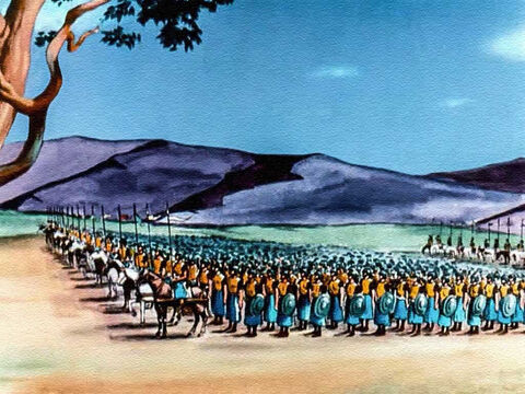Saul’s army was well equipped and highly trained. And the king’s army far outnumbered David’s 600 men. – Slide 28