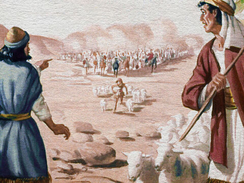 The Bible tells us of a time when the Midianites, a wicked and warlike people, came like a plague of grasshoppers and swarmed over the land of Israel. – Slide 1