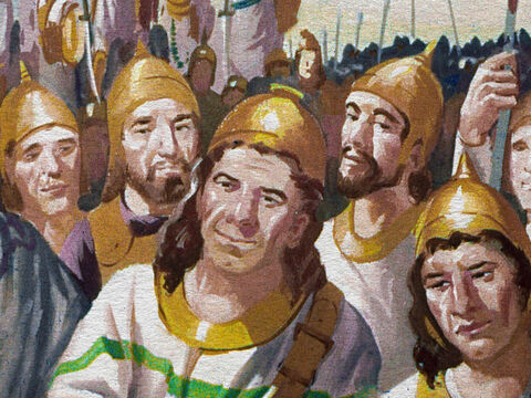 Gideon’s new army was much smaller than before, yet it was stronger. These men were not afraid to fight. But would courage make up for lack of numbers? – Slide 14