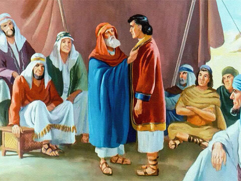 When Joseph was 17 years old, his father gave him a beautiful coat. It was a mark of honour, to show that Jacob was pleased with his younger son. – Slide 11